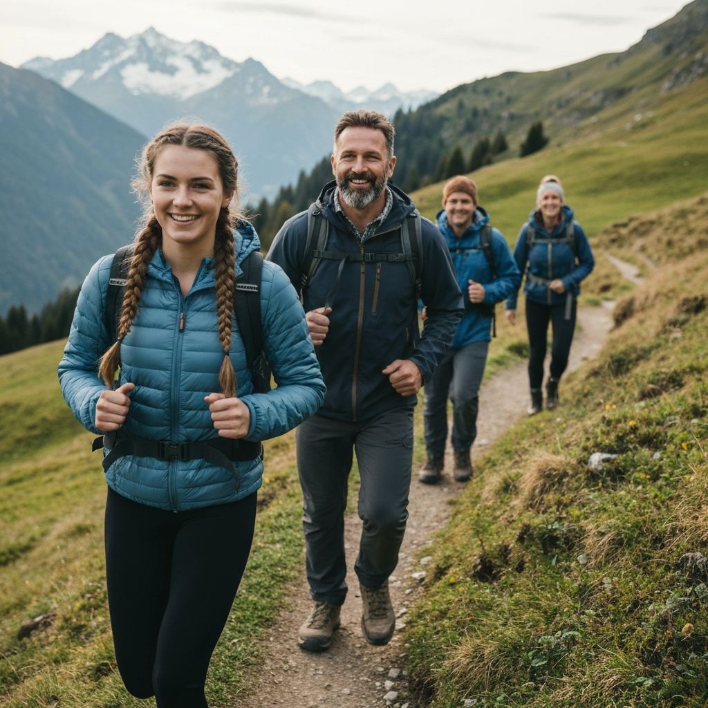 Menschen in den Alpen